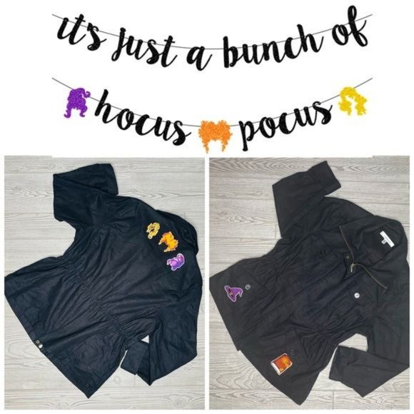 Hocus pocus Sanderson sister Croft & barrow hand crafted jacket XL embroidered - Picture 2 of 9